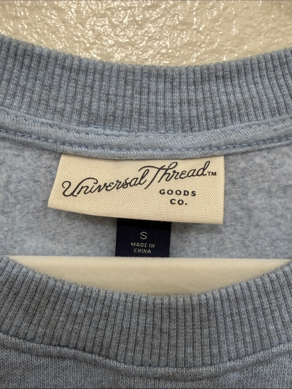 Universal Thread Heather Blue Short-Sleeve Sweatshirt Size Small - Picture 2 of 10
